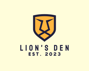 Lion - Angry Lion Shield logo design