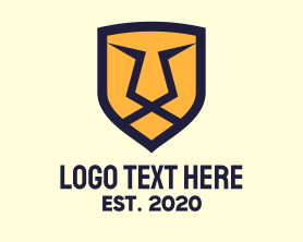 Shield - Golden Lion Shield logo design