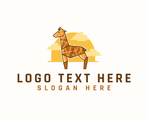 Wild - Giraffe Animal Safari logo design