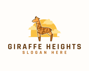 Giraffe Animal Safari logo design