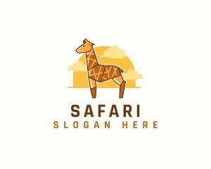 Giraffe Animal Safari logo design
