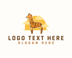 Zoo - Giraffe Animal Safari logo design