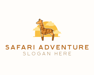 Giraffe Animal Safari logo design