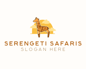 Giraffe Animal Safari logo design