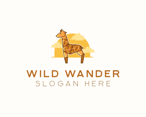 Giraffe Animal Safari logo design