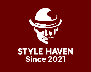 Fashionable - Bowler Hat Man logo design