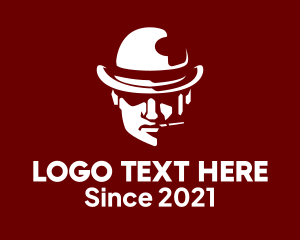 Shopping - Bowler Hat Man logo design