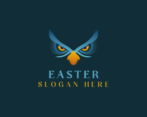 Hooter - Eyes Owl Bird logo design