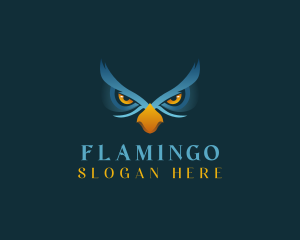 Bird Watching - Eyes Owl Bird logo design