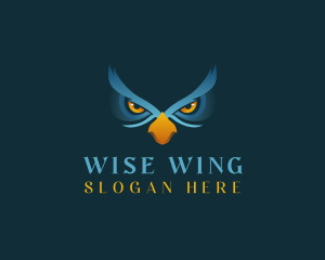 Eyes Owl Bird logo design