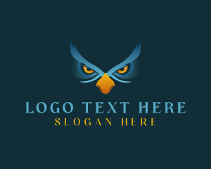 Hooter - Eyes Owl Bird logo design