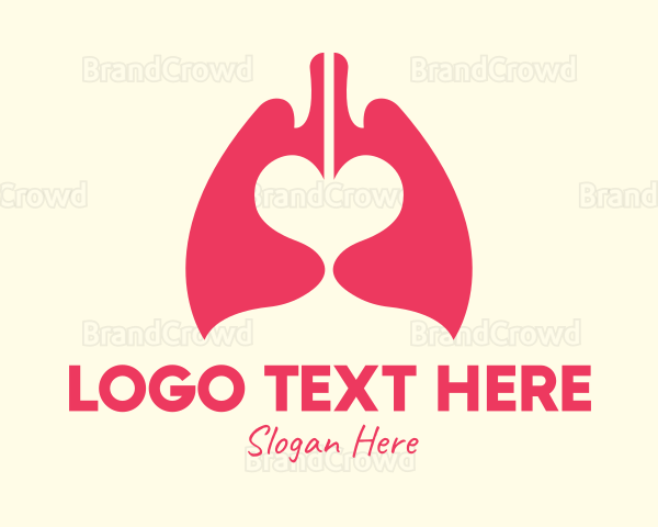 Pink Heart Lungs Logo