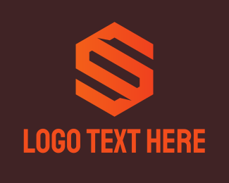 Orange Abstract Symbol logo design