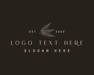 Event Stylist - Elegant Nature Leaf logo design