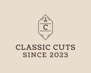 Barber Shop - Scissor Barber Haircut logo design