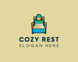 Modern Hotel Bed logo design