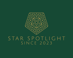 Elegant Pentagon Star logo design