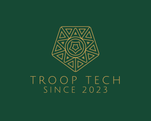 Troop - Elegant Pentagon Star logo design