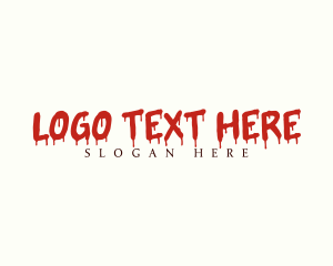 Text - Scary Paint Drip logo design