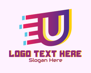 Motion - Speedy Letter U Motion logo design