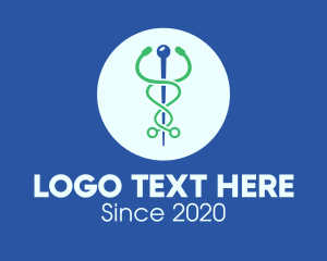 Medical Center - Medical Stethoscope Caduceus logo design