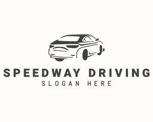 Driving - Sedan Car Driving logo design