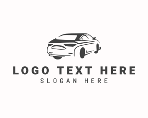 Car Rental - Sedan Car Driving logo design