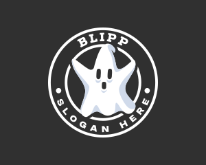 Spooky Paranormal Ghost Logo