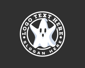 Cartoon - Spooky Paranormal Ghost logo design