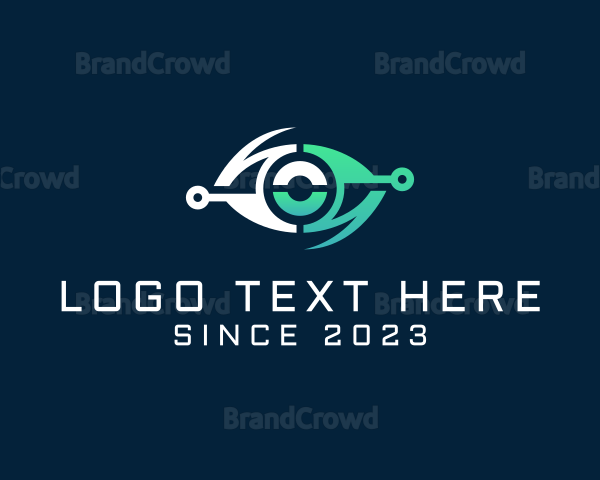 Cyber Eyeball Digital Technology Logo