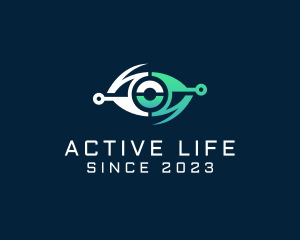 Vision - Cyber Eyeball Digital Technology logo design