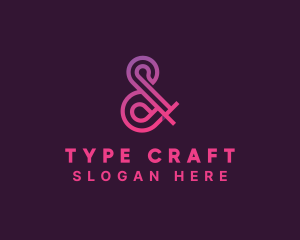 Type - Gradient Ampersand Font logo design