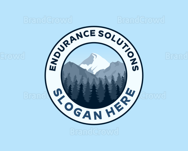 Forest Mountain Scenery Logo