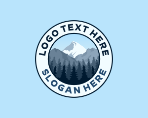 Traveller - Forest Mountain Scenery logo design