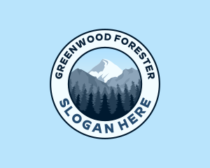 Forest Mountain Scenery logo design