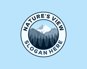 Scenery - Forest Mountain Scenery logo design