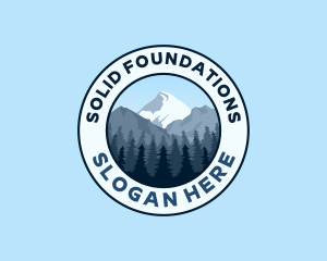 Forest Mountain Scenery logo design