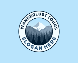 Forest Mountain Scenery logo design