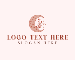 Skincare - Moon Floral Boho logo design
