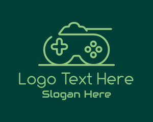 Game Controller - Green Gamepad Tank logo design