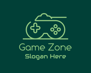 Green Gamepad Tank logo design