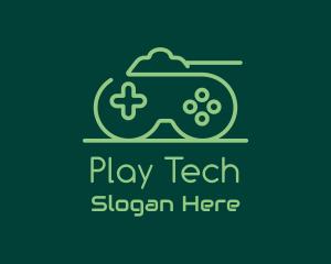 Gamepad - Green Gamepad Tank logo design