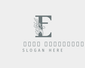 Aesthetic Floral Letter Logo