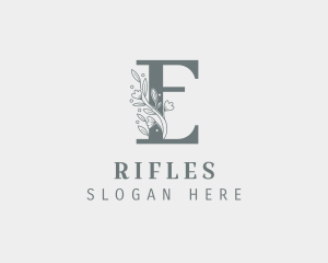 Aesthetic Floral Letter Logo