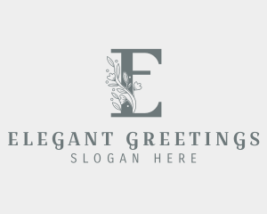 Aesthetic Floral Letter logo design