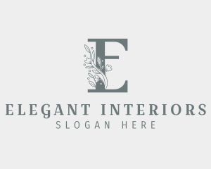 Aesthetic Floral Letter logo design