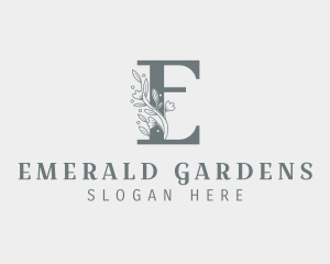 Aesthetic Floral Letter logo design