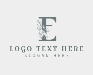 Aesthetic - Aesthetic Floral Letter logo design