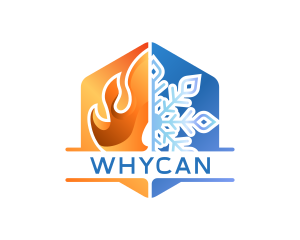 Exhaust - Flame Snowflake HVAC logo design