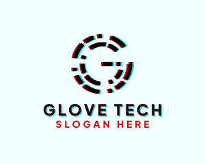 Glitch Tech Letter G logo design